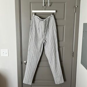 asos linen striped pants